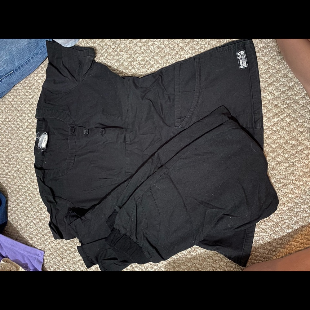 Black Scrub Set
